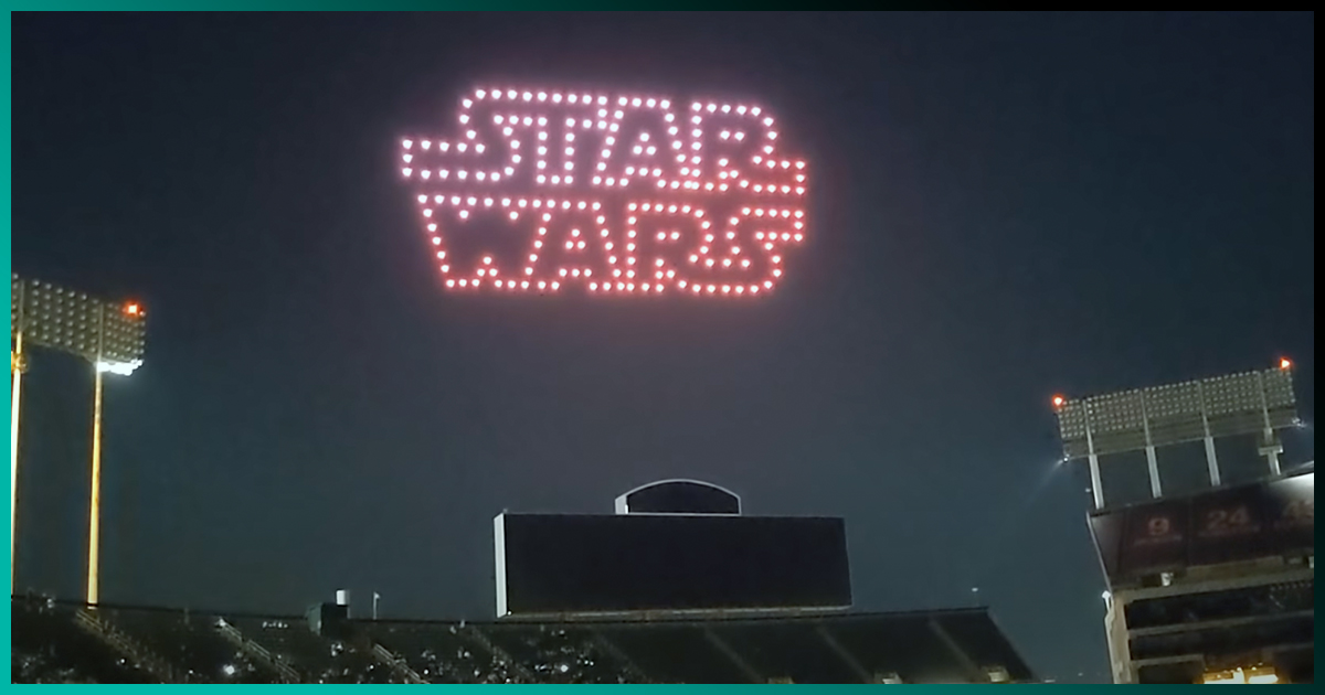 Un show de drones de Star Wars deja boquiabiertos a miles de fans en un partido de la MLB