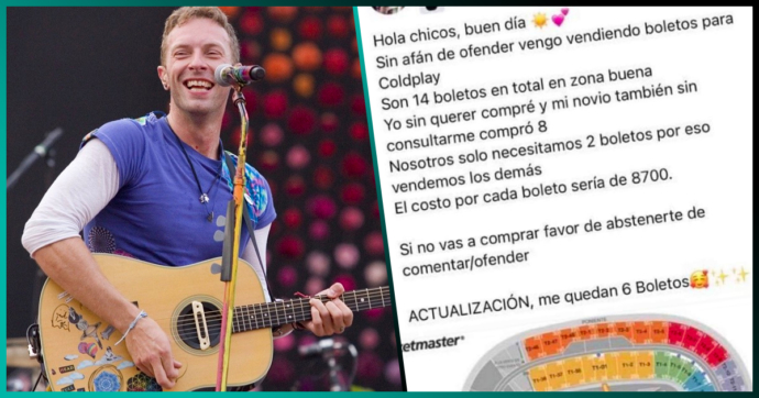 Revendedores de Coldplay dicen que “compraron muchos boletos por error”