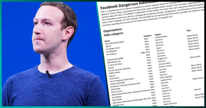 Se filtra lista negra de bandas peligrosas de Facebook y hay varias conocidas