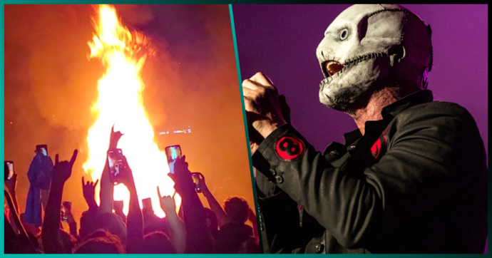 Merol: Fans crean enorme incendio en un mosh pit durante concierto de Slipknot