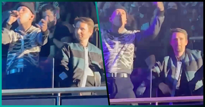 Captan a Matt Bellamy de Muse en un concierto de Twenty One Pilots cantando con sus hijos
