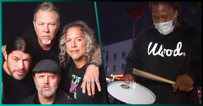 Metallica regala batería a artista callejero después de que le robaran la suya