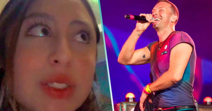 Fan entra gratis a concierto de Coldplay en México vestida como personal de limpieza