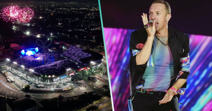 ¡Impresionante! Así se ve un concierto de Coldplay en el Foro Sol desde un drone
