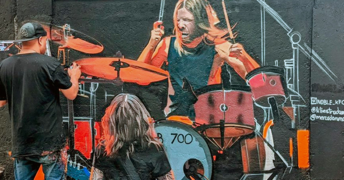 Foo Fighters: Aparece emotivo mural de Taylor Hawkins en la colonia Roma de la CDMX