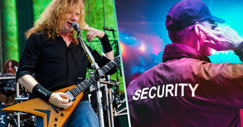 Dave Mustaine regaña a guardia de seguridad en pleno concierto de Megadeth