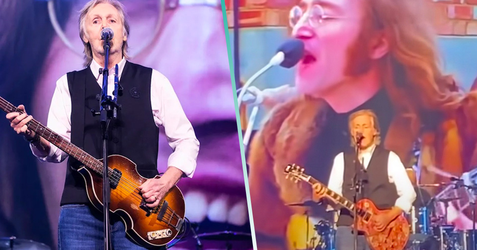 Paul McCartney hace un dueto virtual con John Lennon en su nueva gira ‘Got Back’