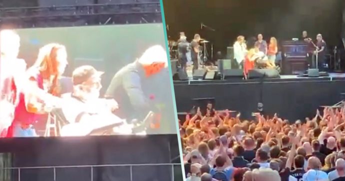 Fan de Pearl Jam con diagnóstico terminal se une a la banda en el escenario