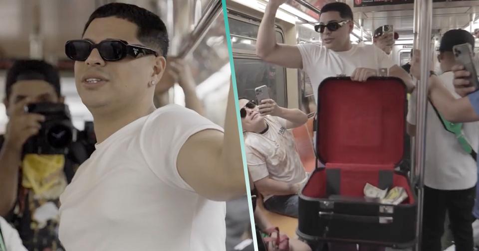 Video: Grupo Firme toca en el metro de Nueva York y la gente les da dinero
