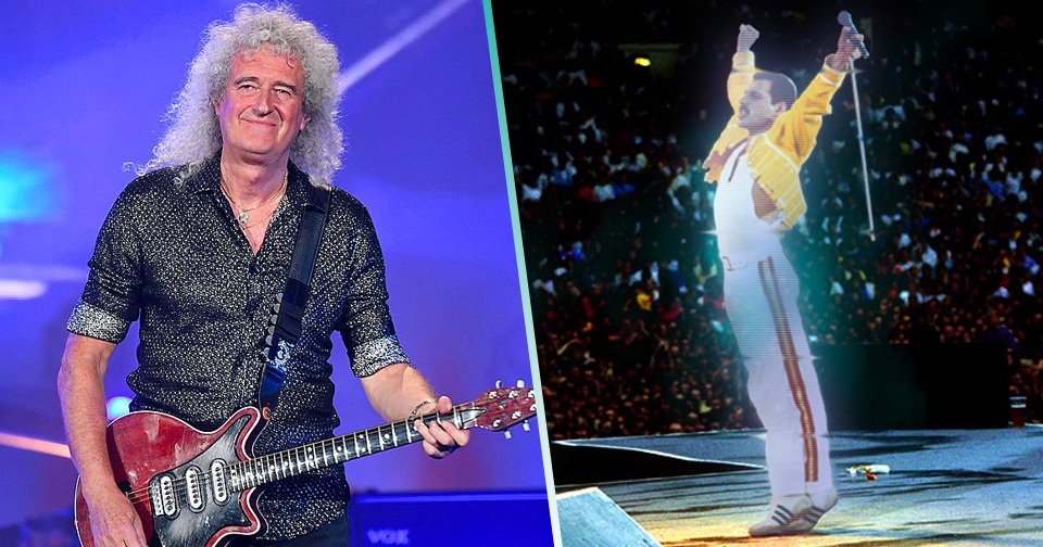 Queen toca con un holograma de Freddie Mercury; Brian May llora de la emoción