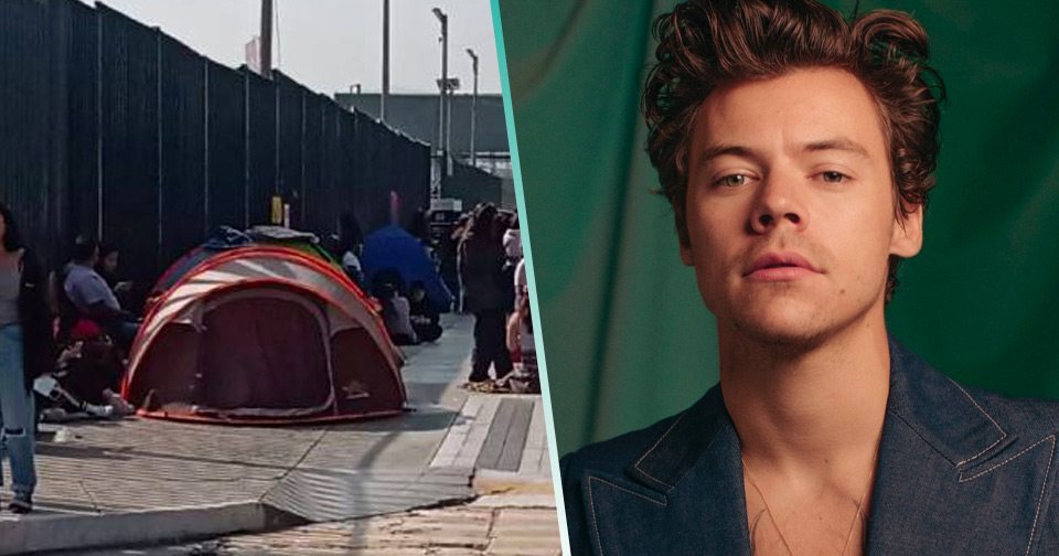 Fans de Harry Styles acampan afuera del estadio a 6 meses de su concierto
