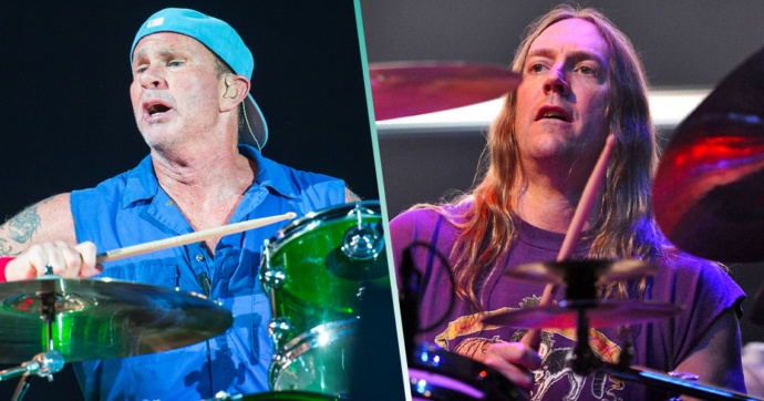 Chad Smith de Red Hot Chili Peppers y Danny Carey de Tool se avientan un dúo en la batería