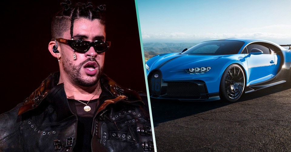 Chocan el Bugatti de Bad Bunny de $3.2 millones de dólares y lo captan en video