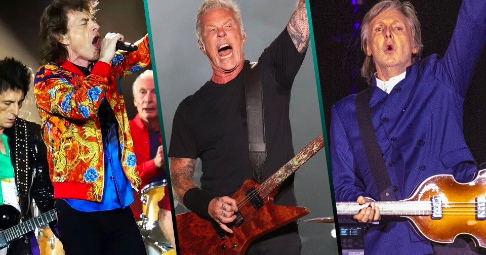 The Rolling Stones, Metallica y Paul McCartney entre los 10 mejores actos en vivo de la historia