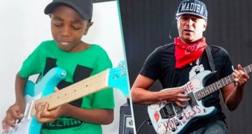 Niño guitarrista de 10 años deja perplejo a Tom Morello de Rage Against the Machine