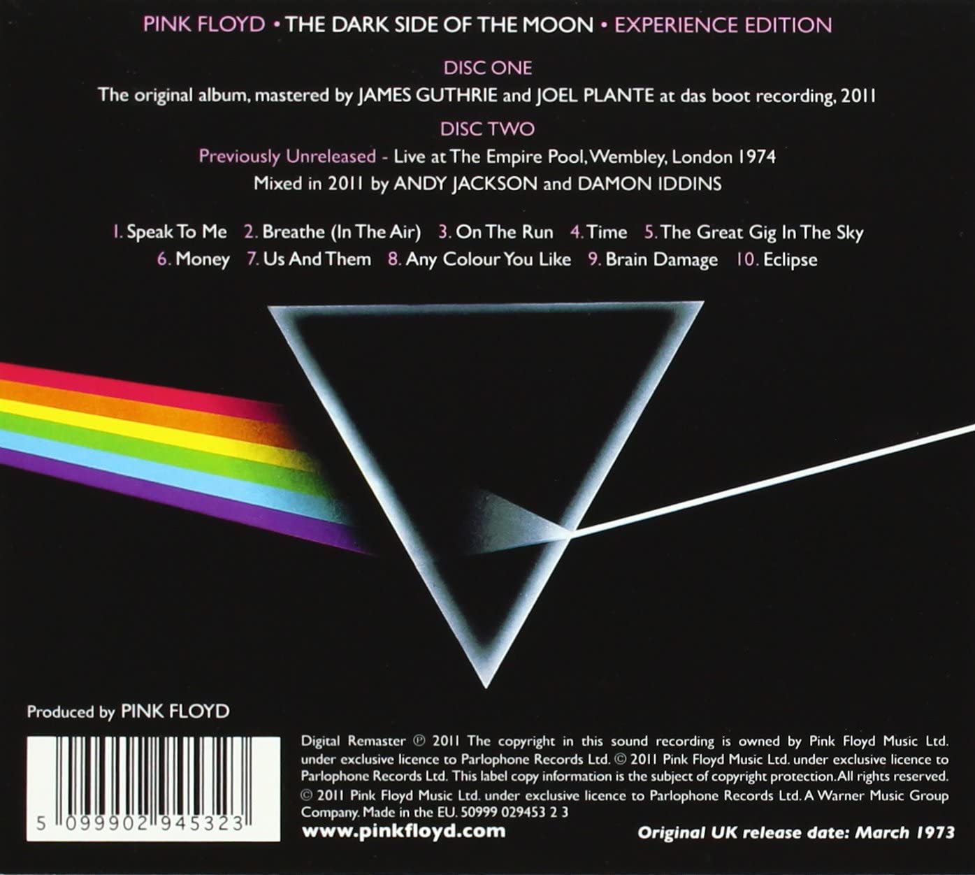 Pink Floyd El significado de la icónica portada del álbum 'The Dark Side of the Moon'