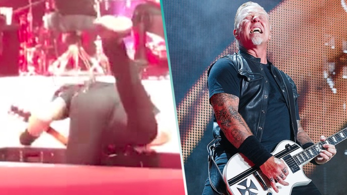 Metallica: Recordemos la vez que James Hetfield cayó en un hoyo en el escenario