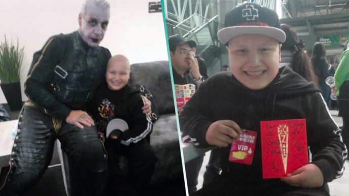Niño de 11 años diagnosticado con cáncer logra conocer a Rammstein en persona
