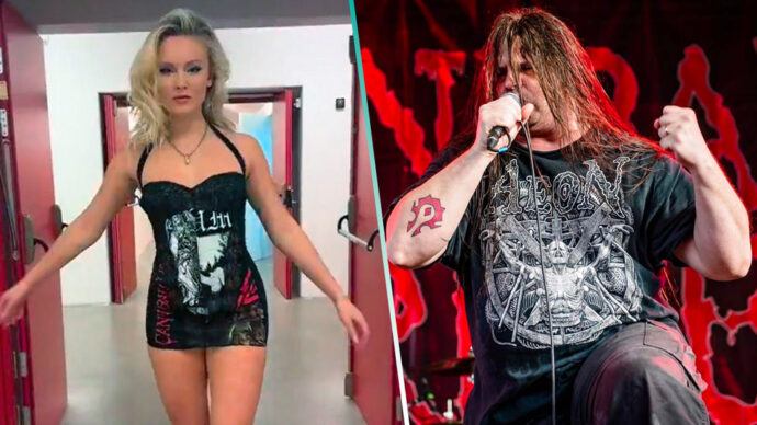 Estrella de pop es criticada por usar vestido con nombres de bandas de metal extremo