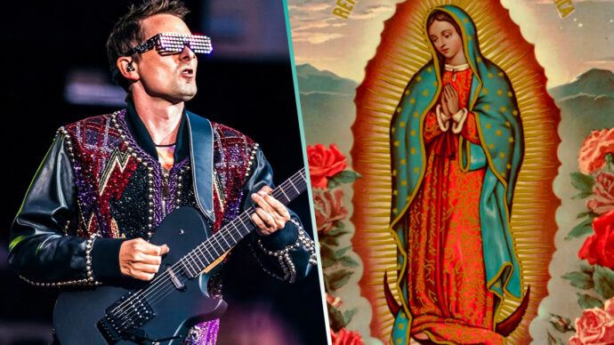 Matt Bellamy de Muse visitó la Basílica de Guadalupe y hasta se tomó la tradicional foto