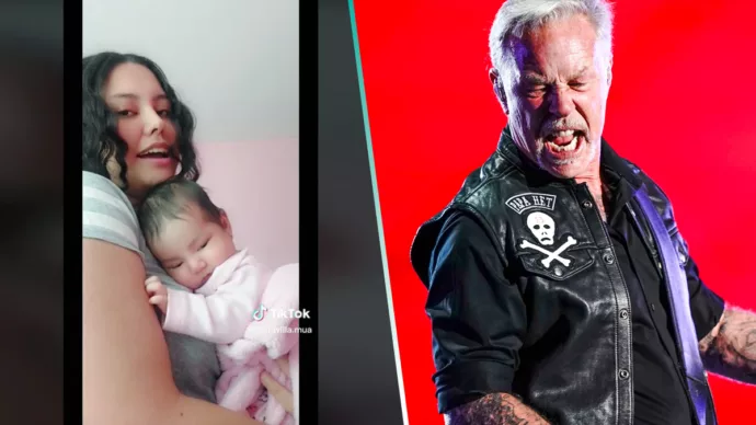 Mamá capta a su bebé arrullándose con canciones de Metallica y se vuelve viral