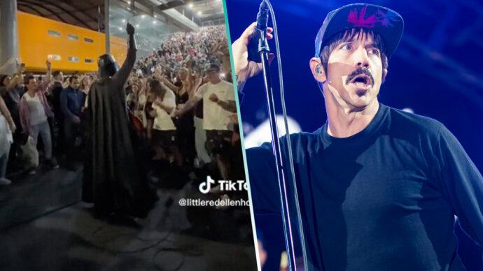 Darth Vader toca covers de Red Hot Chili Peppers ante miles de fans afuera del Metro