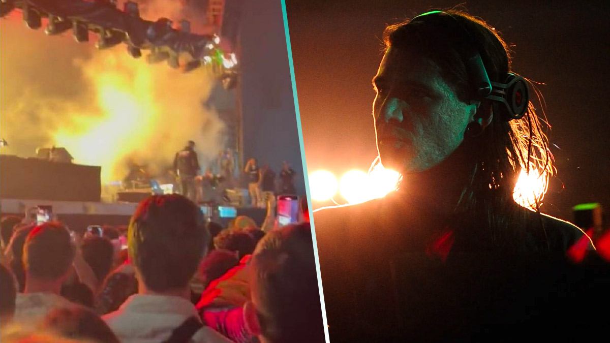 El escenario de Skrillex se incendió en medio de su show en el Primavera Sound 2023