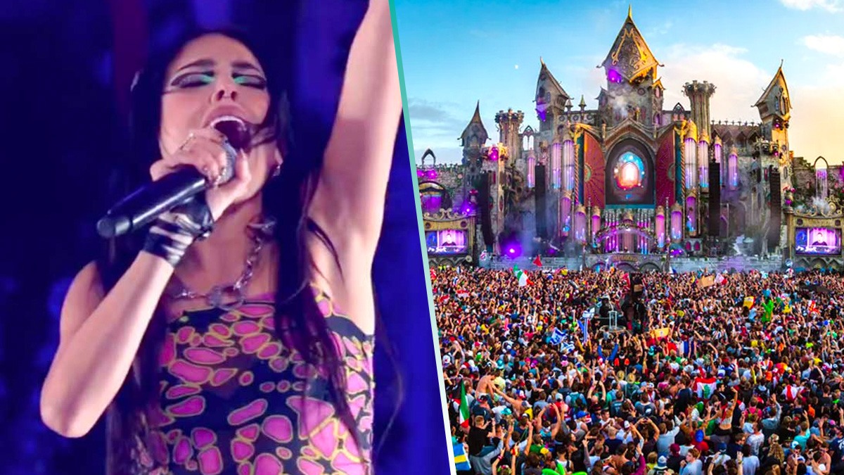 Danna Paola sufre caída en medio de su presentación en Tomorrowland 2023