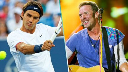 El tenista Roger Federer subió al escenario con Coldplay para cantar “Don’t Panic”
