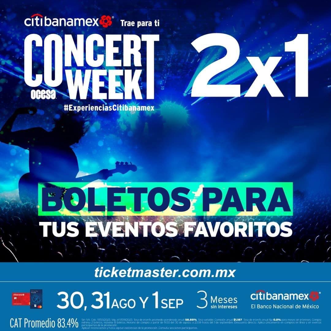 Ticketmaster pone todos estos conciertos en México al 2x1 solo esta semana