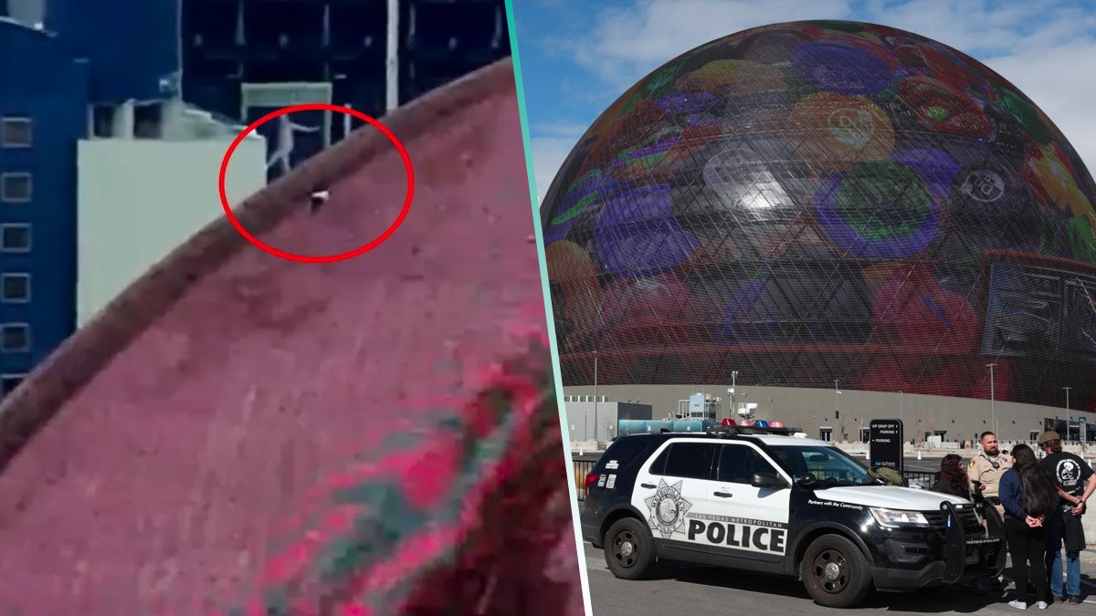 Un hombre fue arrestado tras escalar la Esfera de Las Vegas
