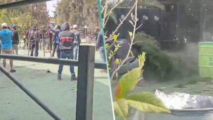 Video: Captan riña de trabajadores del EDC México 2025 mientras montaban escenario