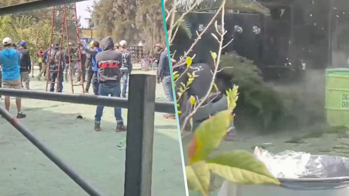 Video: Captan riña de trabajadores del EDC México 2025 mientras montaban escenario